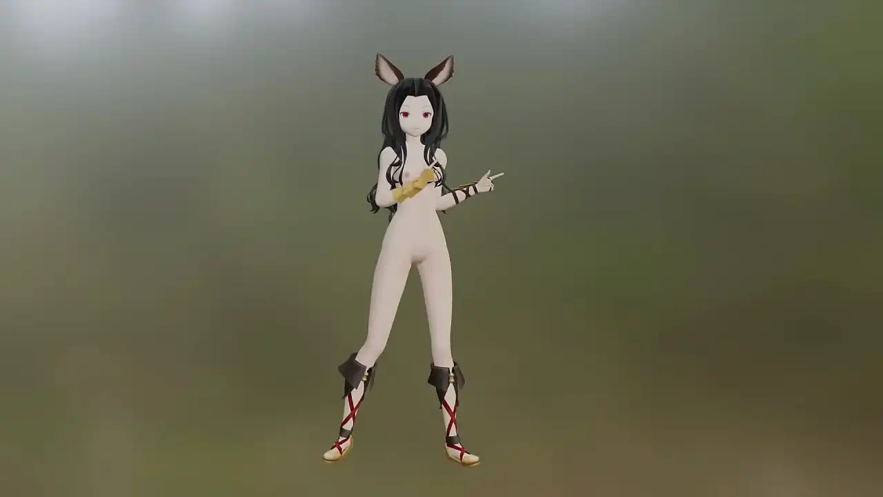 GBF Scathacha Hentai Nude Pokedance Música NSFW MMD 3D Cabelo Preto